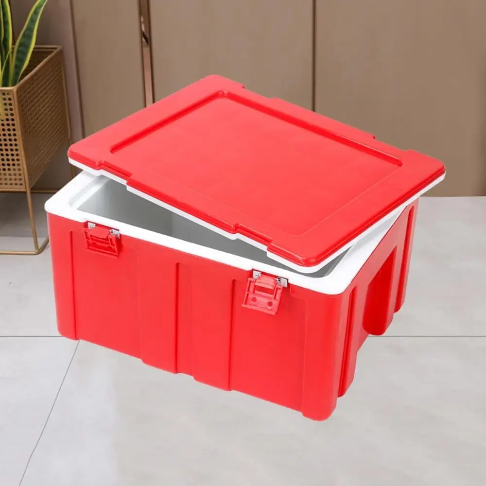 Food Storage Camping - กล่องเก็บความเย็นสำหรับแคมป์ปิ้งกลางแจ้งที่ทนทาน พร้อมหูจับด้านข้าง ใช้งานได้สองวัตถุประสงค์ทั้งเก็บความร้อนและความเย็นสำหรับอาหาร
