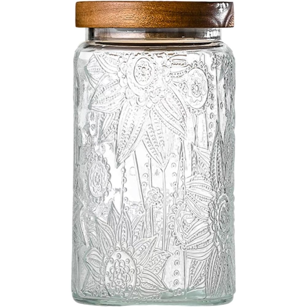 Food Storage With Glass Lids - ขวดแก้ววินเทจขนาด 32 ออนซ์ พร้อมฝาปิด, ภาชนะเก็บอาหารแบบสุญญากาศ, กระปุกครัวสำหรับเก็บน้ำตาล,