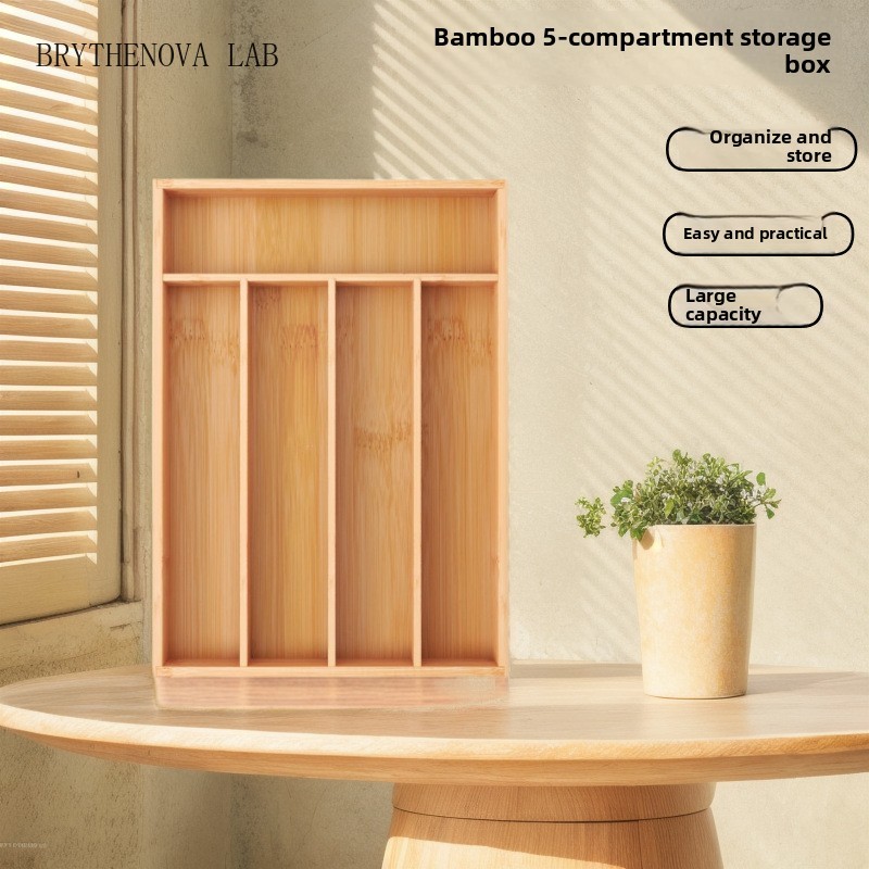 Food Storage Drawing - ที่จัดระเบียบลิ้นชักครัว ที่ใส่เครื่องครัว ที่วางช้อนส้อมไม้ไผ่ในลิ้นชัก