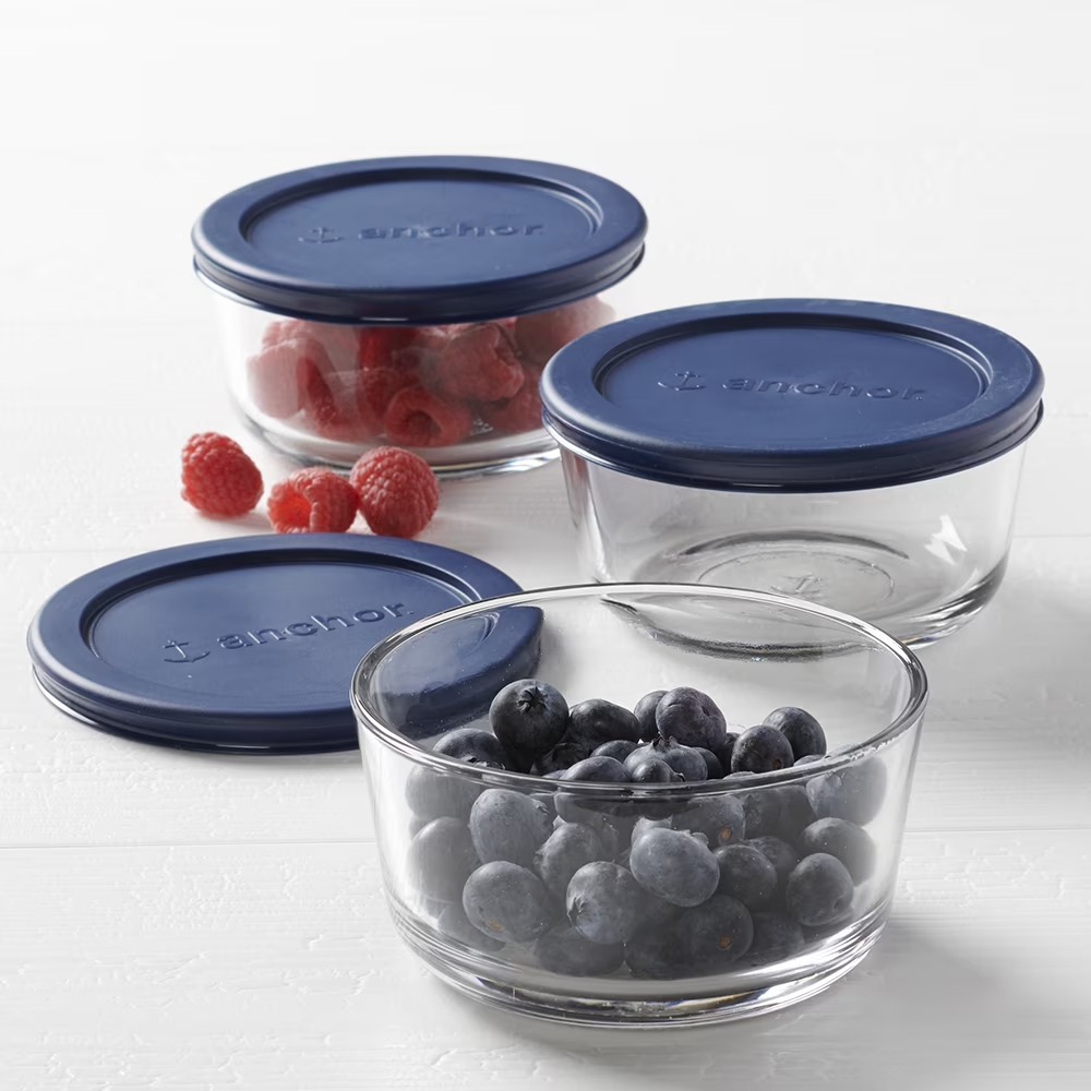 Food Storage With Glass Lids - ภาชนะเก็บอาหารแก้วพร้อมฝาปิด Anchor Hocking ขนาด 2 คัพ