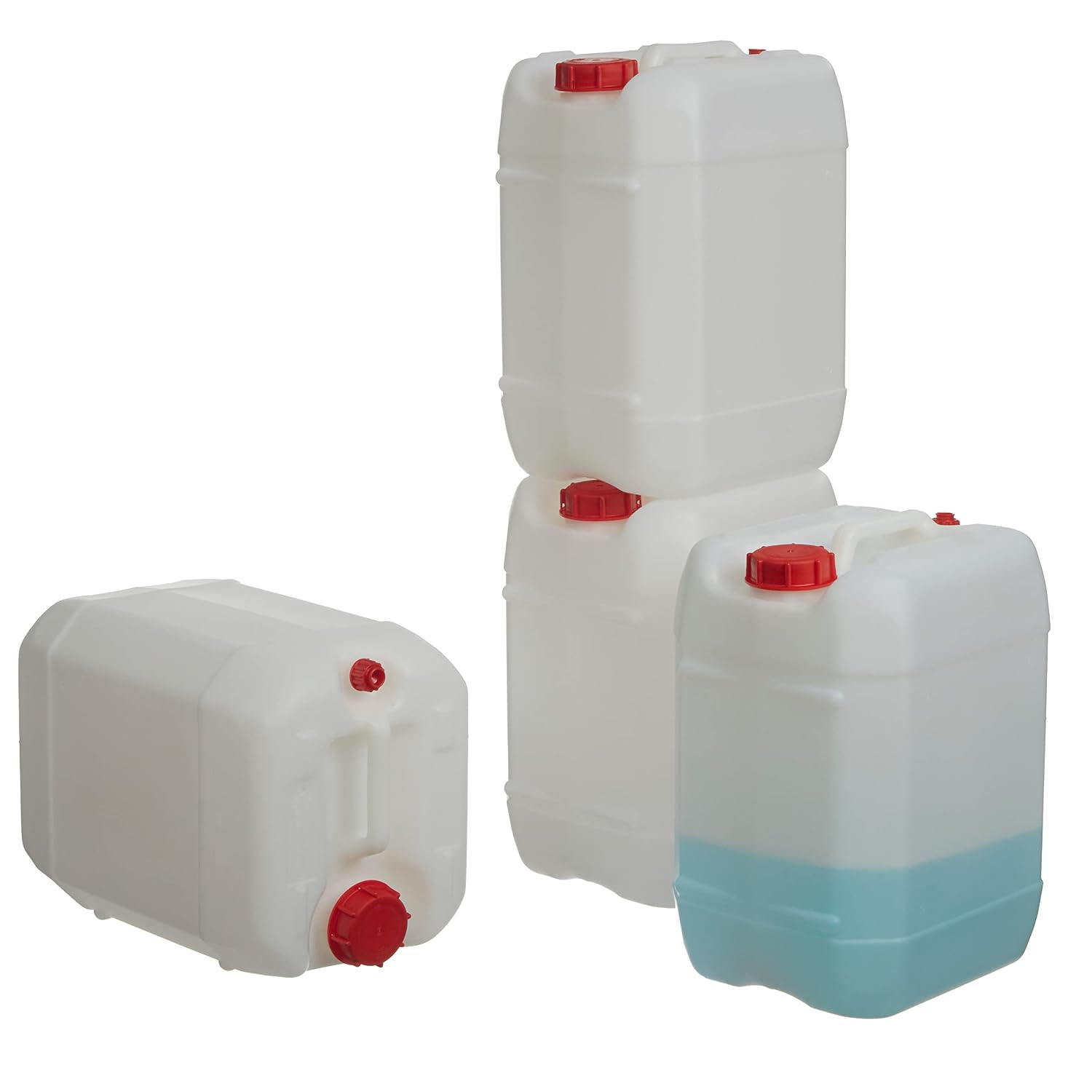 Food Storage And Container - ภาชนะพลาสติกแบบซ้อนกันได้ขนาด 5 แกลลอน, ฝาปิดกันรั่วพร้อมปะเก็น, มีหูจับที่แข็งแรง, ภาชนะเก็บของเหลวเกรดอาหาร