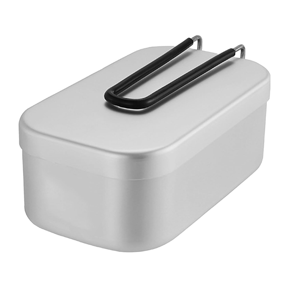 Food Storage Camping - 800ML อลูมิเนียมกล่องอาหารกลางวันกลางแจ้ง Camping เครื่องครัวบนโต๊ะอาหารพับจับกล่องปิคนิคทําอาหารกล่อง Bento สําหรับเดินป่า