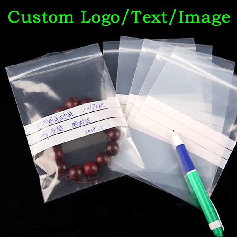 Food Storage Ziploc Bags - ถุงซิปล็อคใสพลาสติก PE 200 ชิ้น สำหรับบรรจุภัณฑ์ DIY