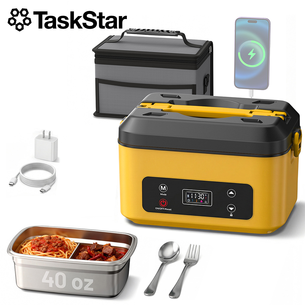 Food Storage Camping - กล่องอาหารอุ่นแบบพกพา TaskStar ขนาด 40 ออนซ์ ไร้สาย