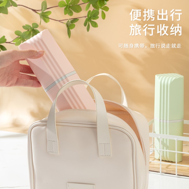 Food Storage Camping - สีทึบผู้ถือแปรงสีฟันพร้อมฝาปิดแบบพกพาห้องน้ําสําหรับนักเรียนกลางแจ้ง Camping Travel Tooth Storage