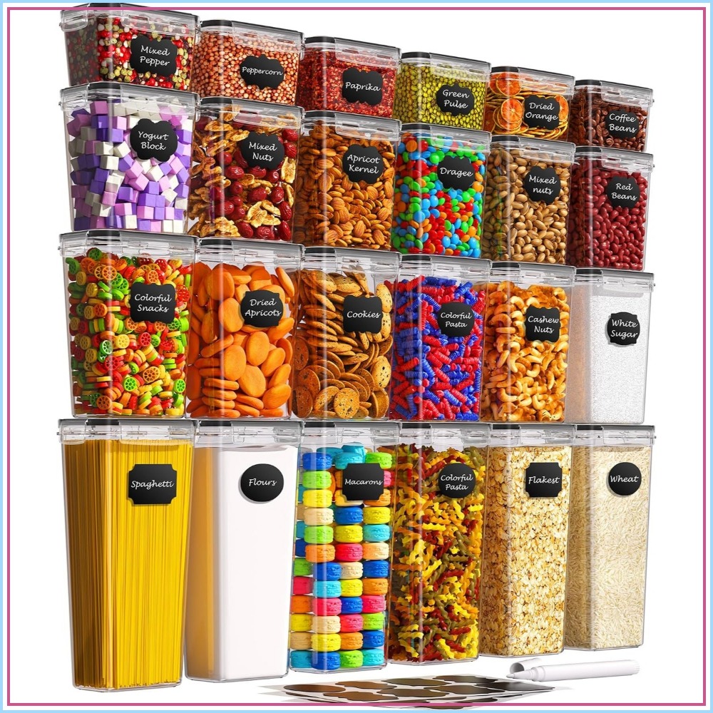 Food Storage And Container - กล่องเก็บอาหารสุญญากาศ 24 ชิ้น พร้อมฝาปิด ปลอดสาร BPA