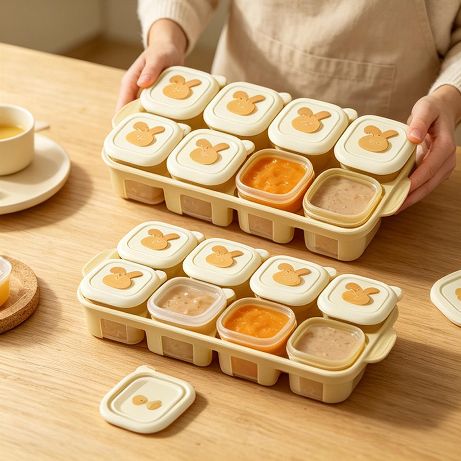 ถาดแช่อาหารทรงลูกบาศก์ ภาชนะใส - Food Storage Yogurt บทวิจารณ์และราคา