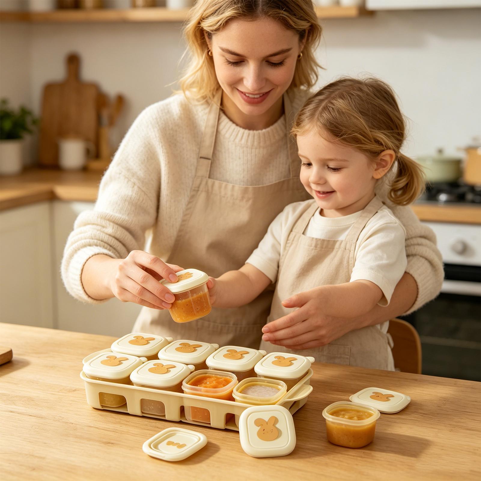 ถาดแช่อาหารทรงลูกบาศก์ ภาชนะใส - Food Storage Yogurt บทวิจารณ์และราคา