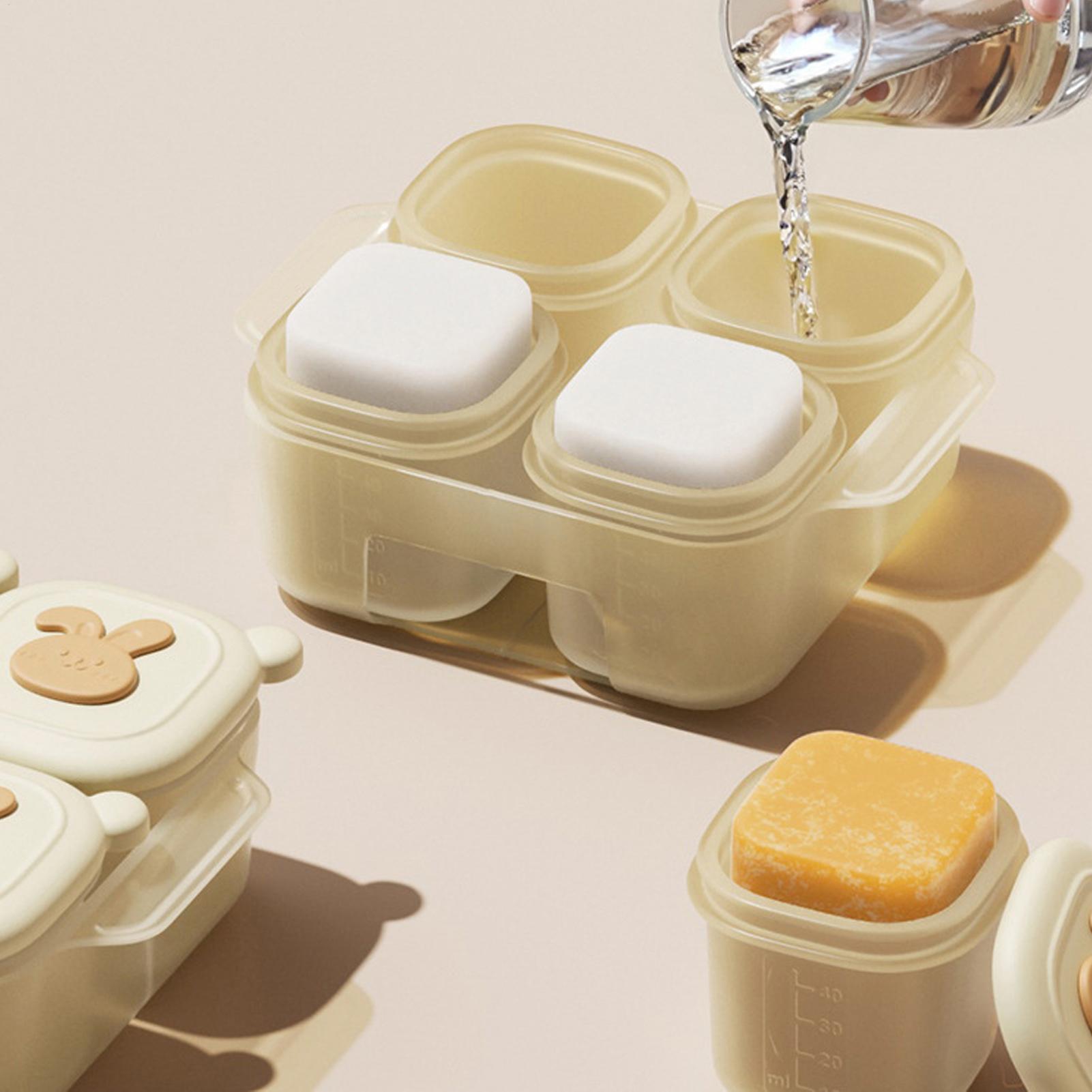 ถาดแช่อาหารทรงลูกบาศก์ ภาชนะใส - Food Storage Yogurt บทวิจารณ์และราคา