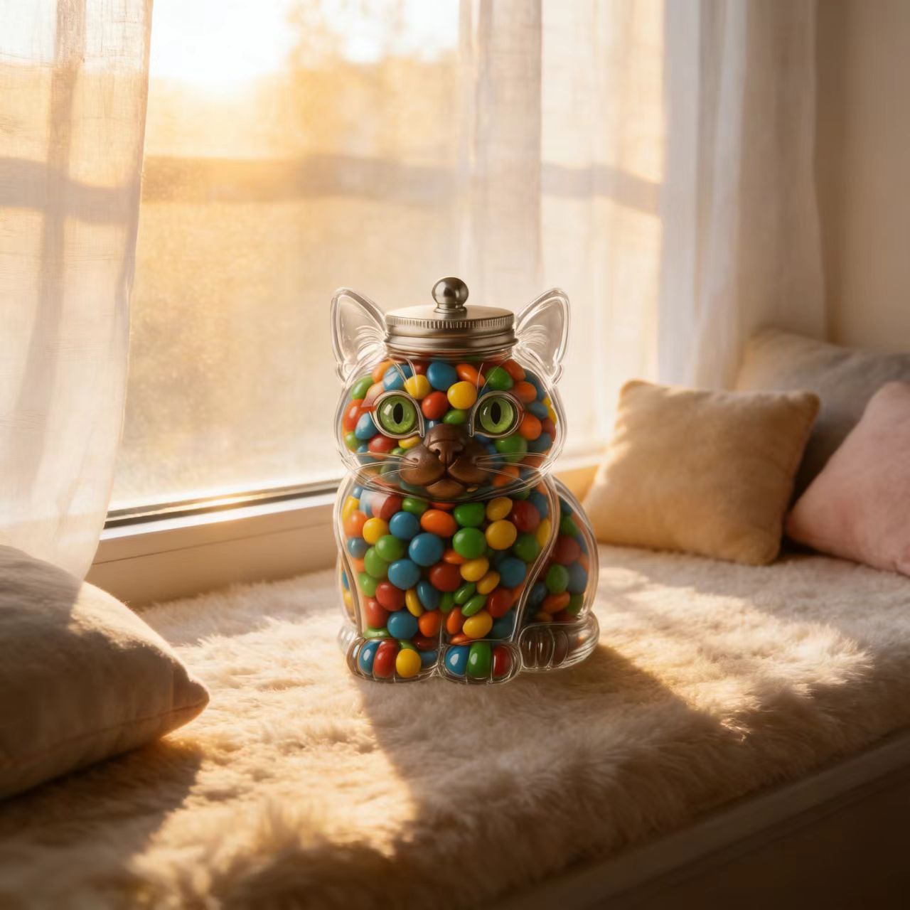 โหลแก้วรูปแมวน่ารักพร้อมฝาปิดส - Food Storage With Glass Lids บทวิจารณ์และราคา