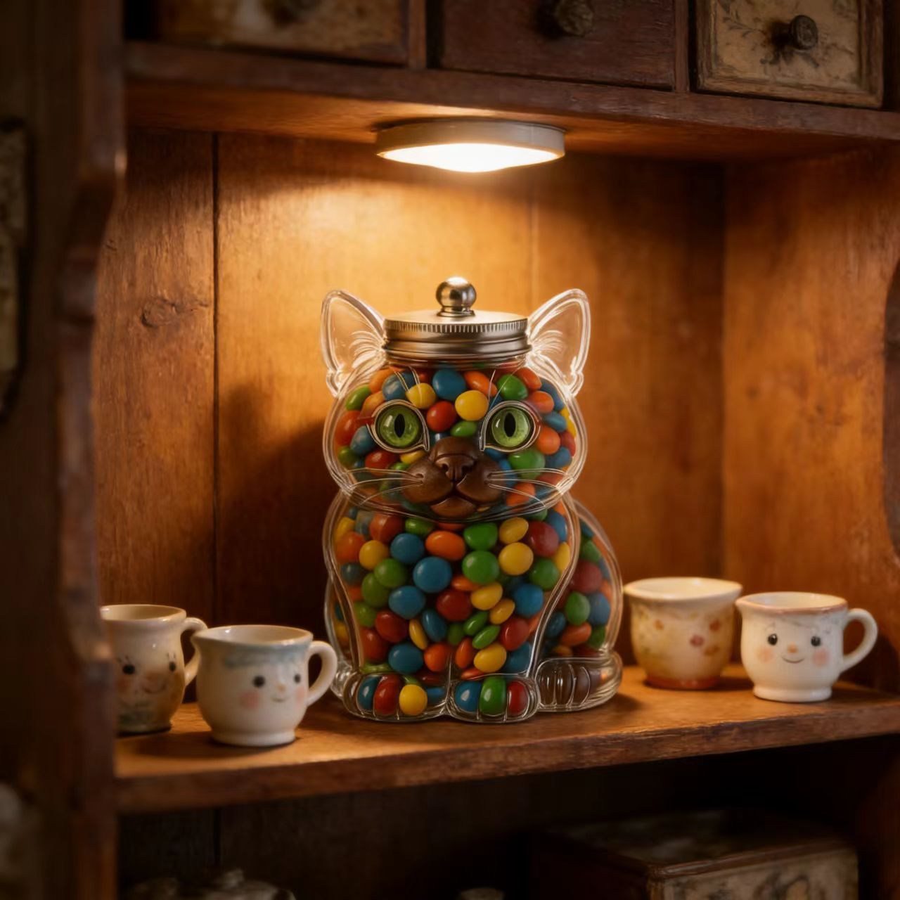 โหลแก้วรูปแมวน่ารักพร้อมฝาปิดส - Food Storage With Glass Lids บทวิจารณ์และราคา