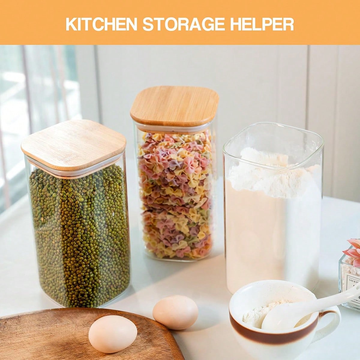 ชุดโหลแก้วเก็บอาหาร 6 ใบ ทรงสี - Food Storage With Glass Lids บทวิจารณ์และราคา