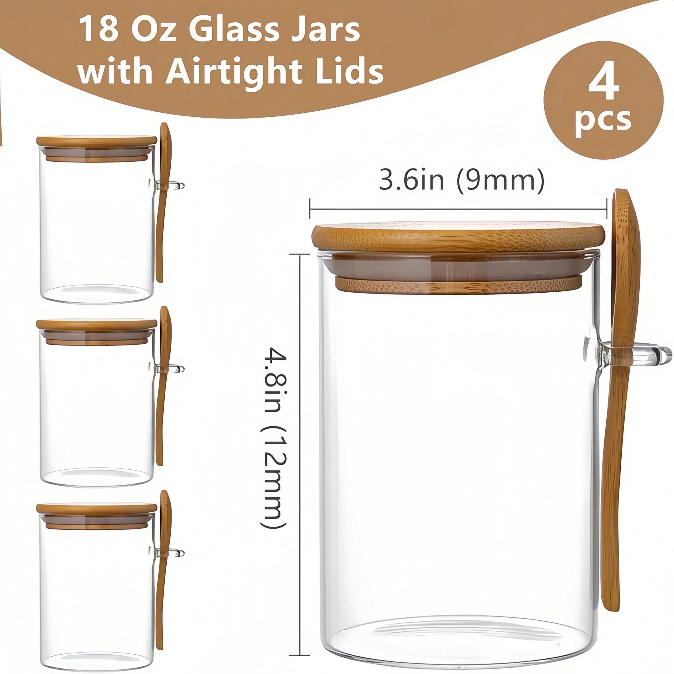 ชุดภาชนะเก็บของ 4 ชิ้น (ประกอบ - Food Storage With Glass Lids บทวิจารณ์และราคา