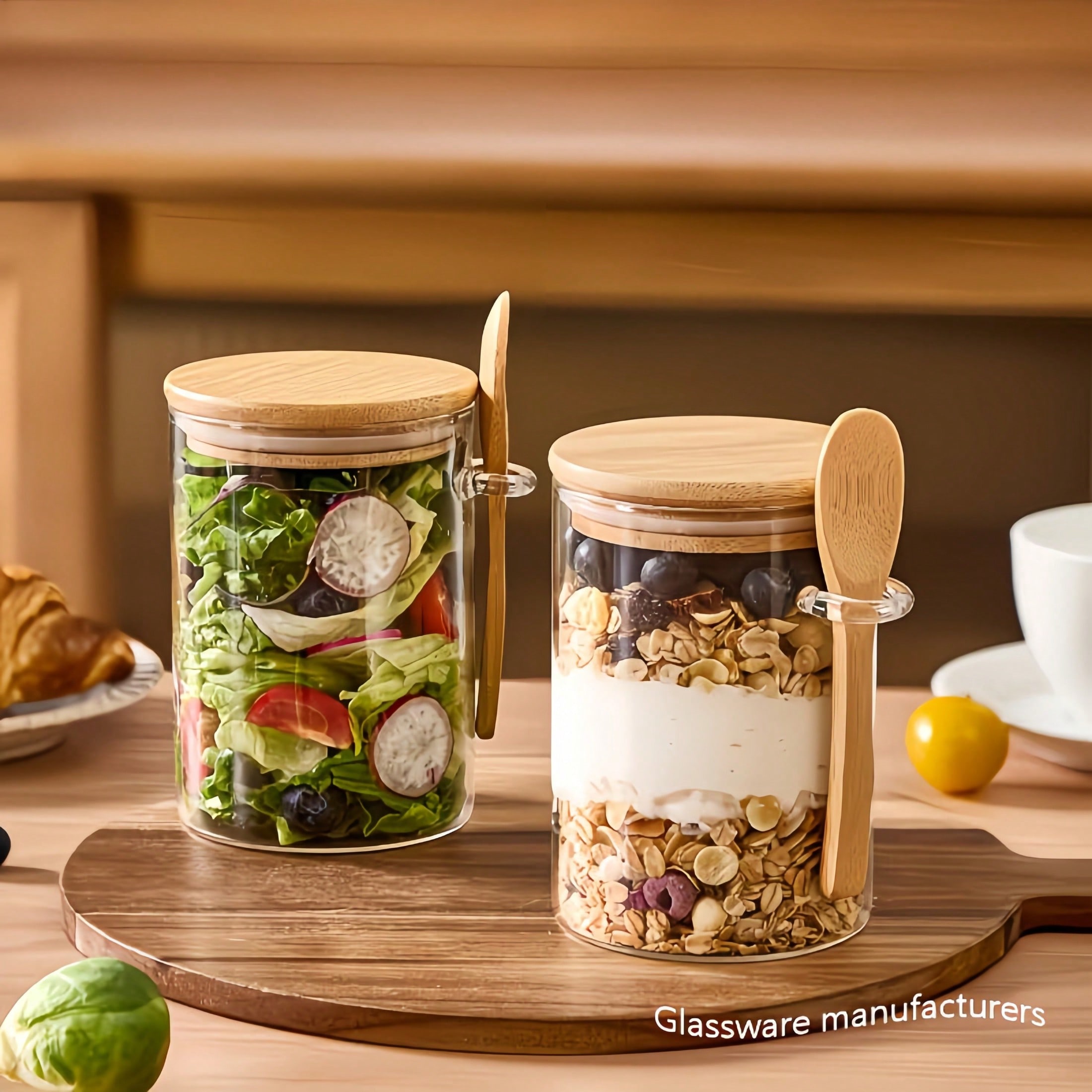 ชุดภาชนะเก็บของ 4 ชิ้น (ประกอบ - Food Storage With Glass Lids บทวิจารณ์และราคา