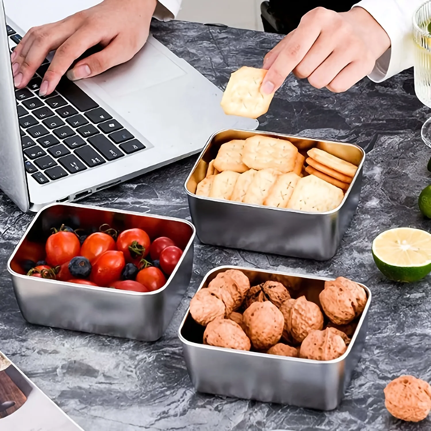 ชุดกล่องเก็บอาหารสแตนเลสพร้อมฝ - Food Storage Camping บทวิจารณ์และราคา