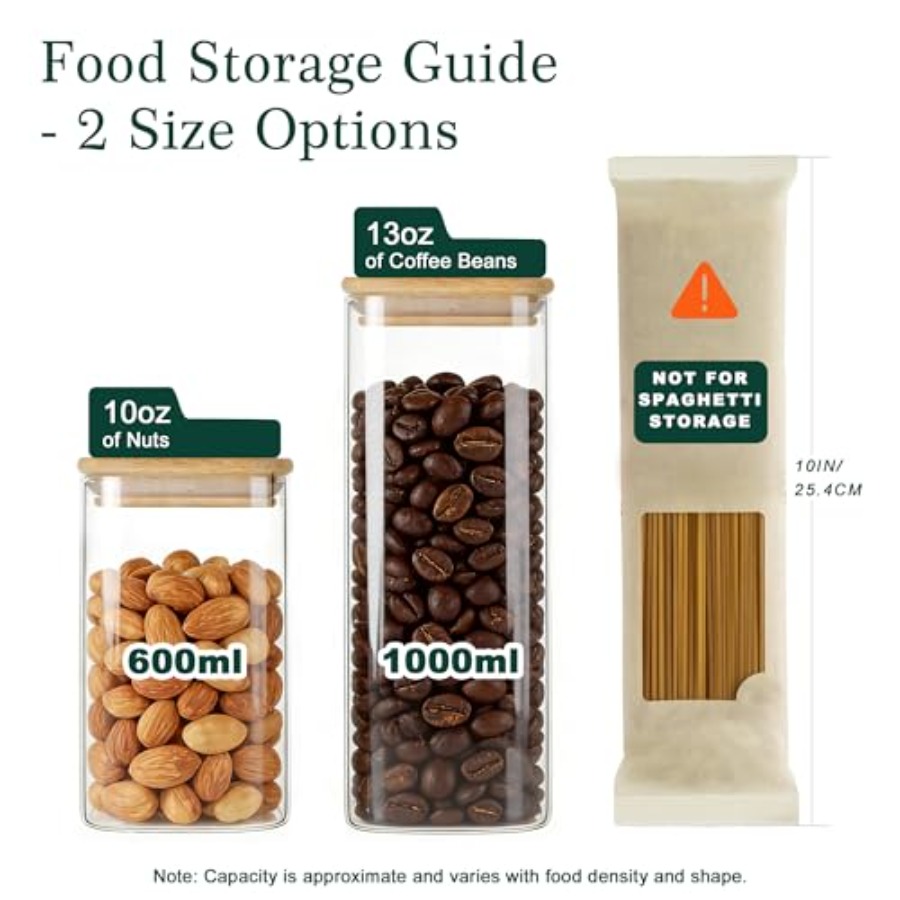 ชุดโหลแก้วทรงสี่เหลี่ยมพร้อมฝา - Food Storage With Glass Lids บทวิจารณ์และราคา