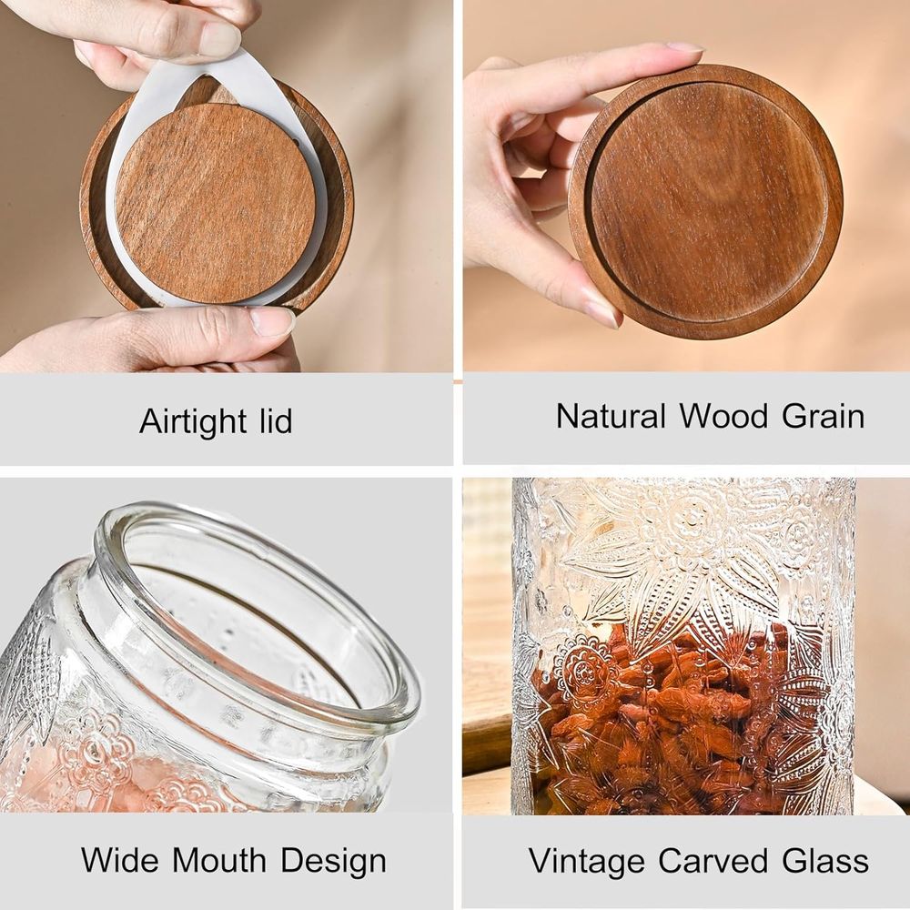ขวดแก้ววินเทจขนาด 32 ออนซ์ พร้ - Food Storage With Glass Lids บทวิจารณ์และราคา