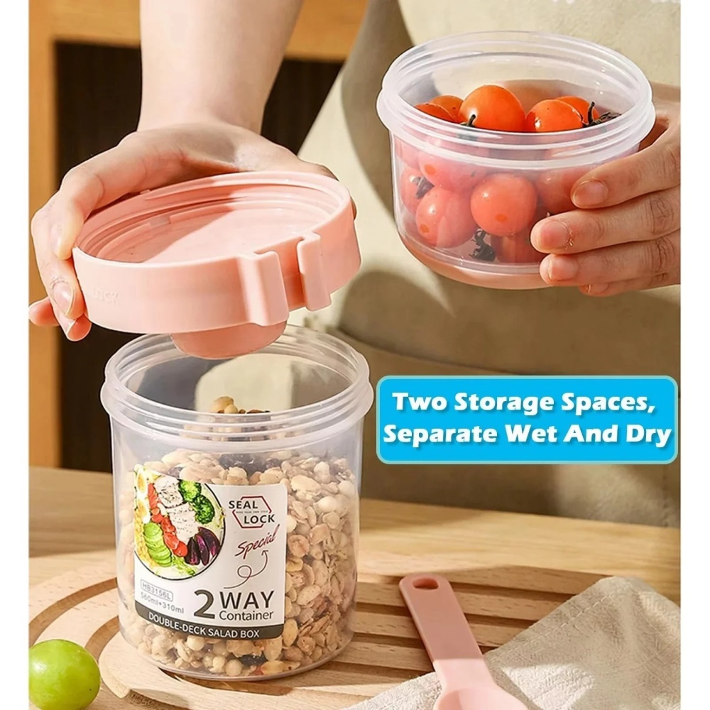 ถ้วยสลัดพกพา ถ้วยอาหารเช้า ถ้ว - Food Storage Yogurt บทวิจารณ์และราคา