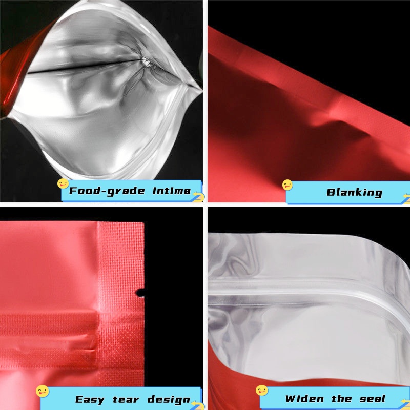 100 ชิ้น ถุงซิปล็อคฟอยล์หลากสี - Food Storage Ziploc Bags บทวิจารณ์และราคา