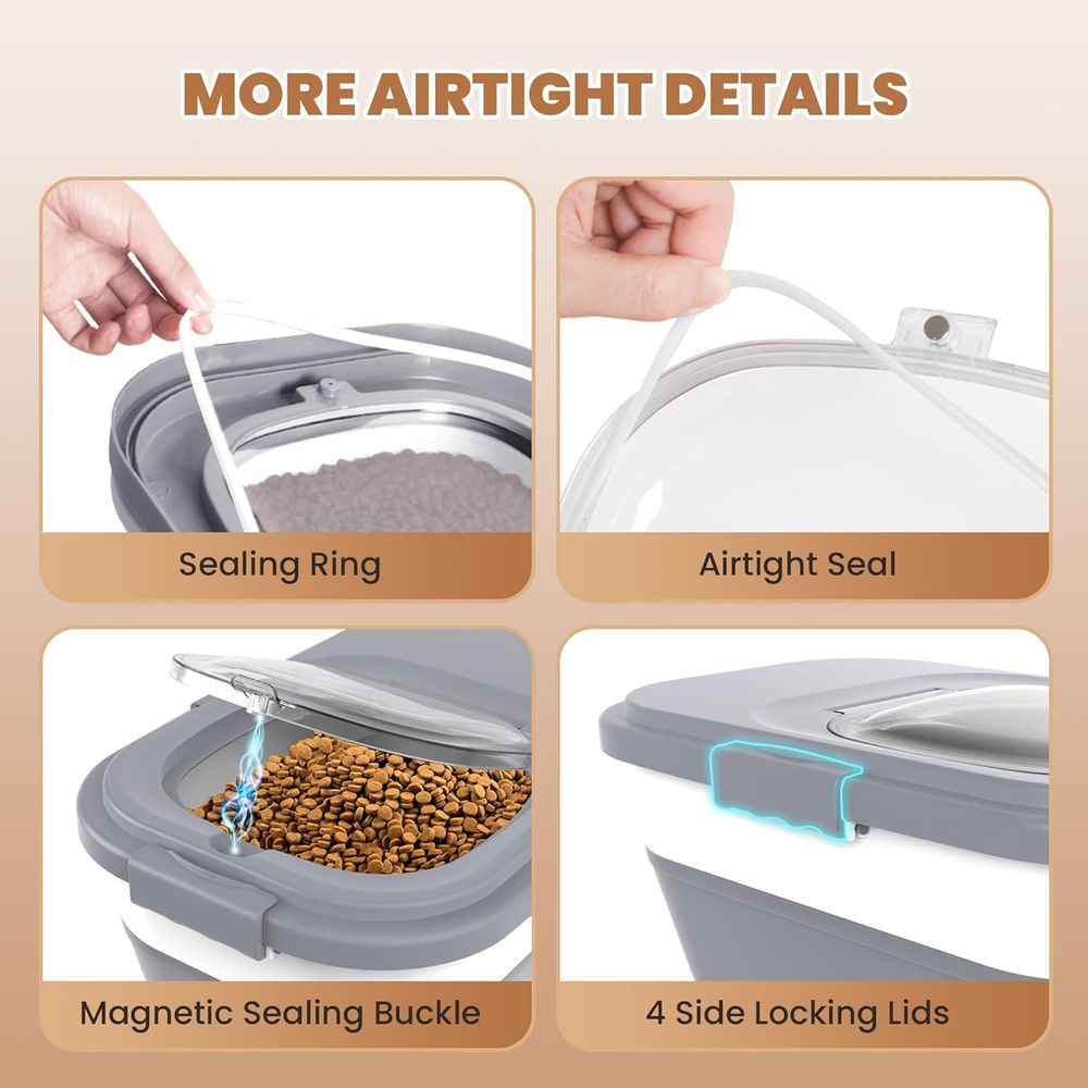 ภาชนะเก็บอาหารสุนัขแบบปิดสนิท, - Food Storage Dog บทวิจารณ์และราคา
