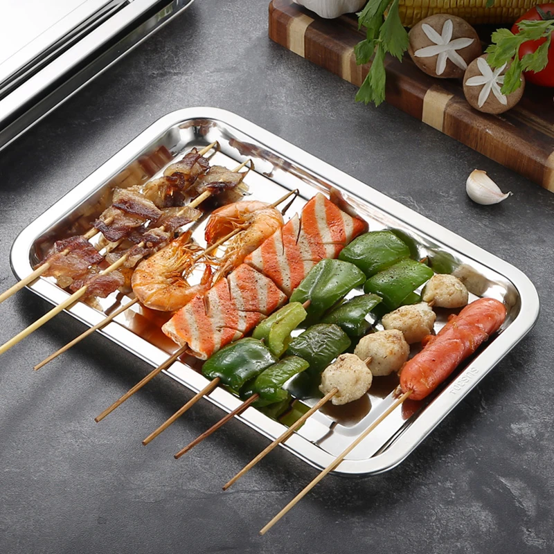 สแตนเลสบาร์บีคิวชาเก็บถาดเสิร์ - Food Storage In Restaurant บทวิจารณ์และราคา