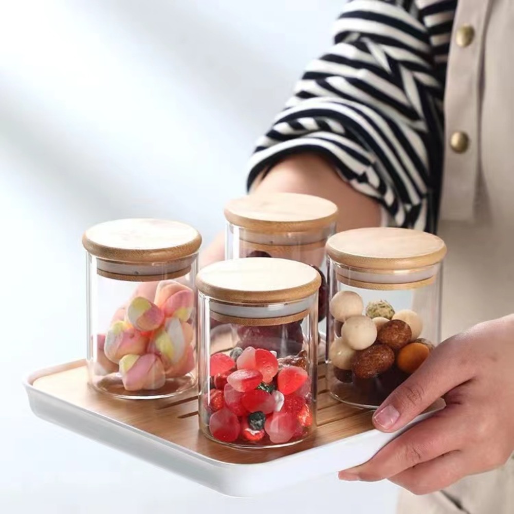 ถังเก็บอาหารทำจากไม้ไผ่ฝาปิดสำ - Food Storage With Glass Lids บทวิจารณ์และราคา