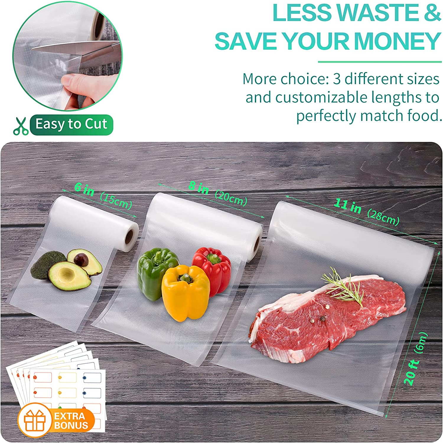 ถุงสำหรับเครื่องซีลสูญญากาศ ถุ - Food Storage Zip Bags บทวิจารณ์และราคา