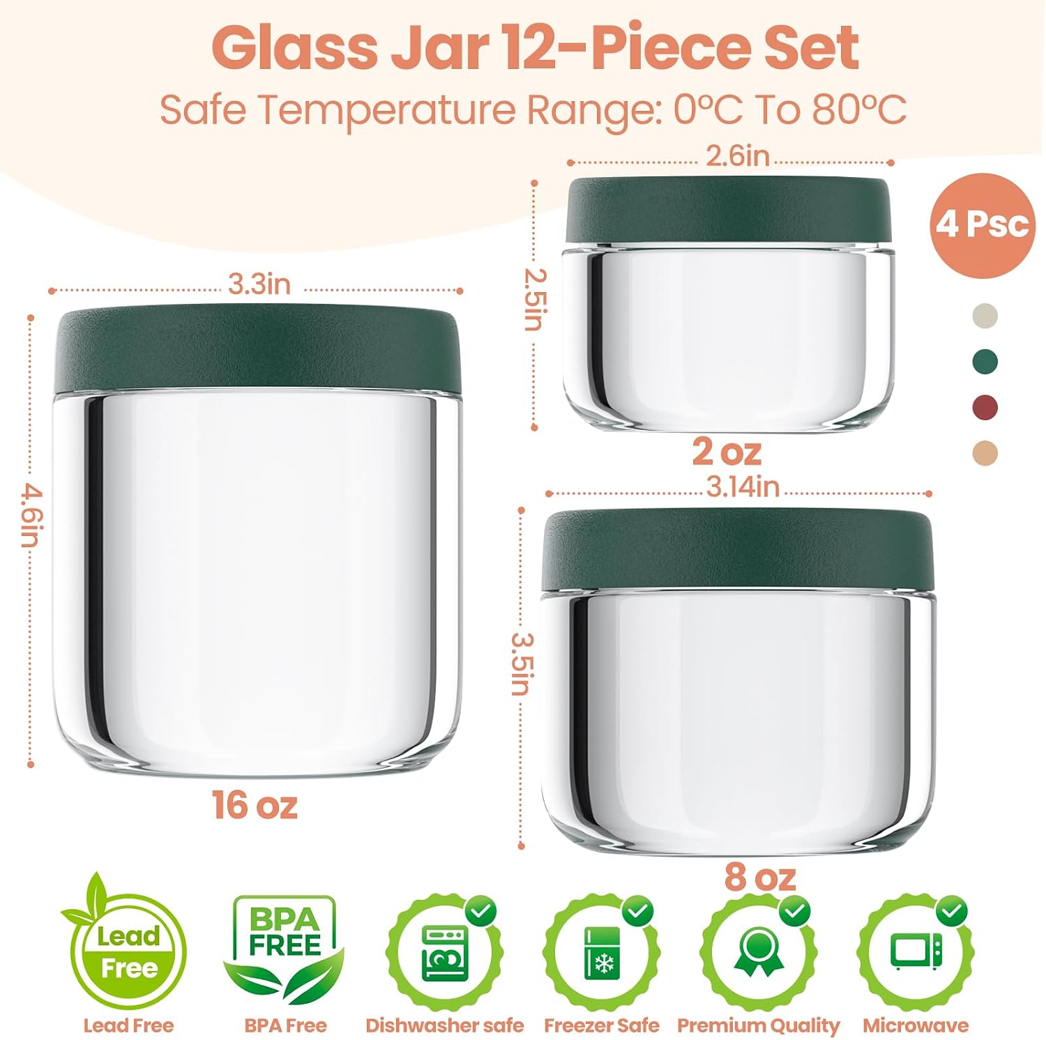 ชุด 12 ชิ้น ขวดแก้วสำหรับโอเวอ - Food Storage Yogurt บทวิจารณ์และราคา