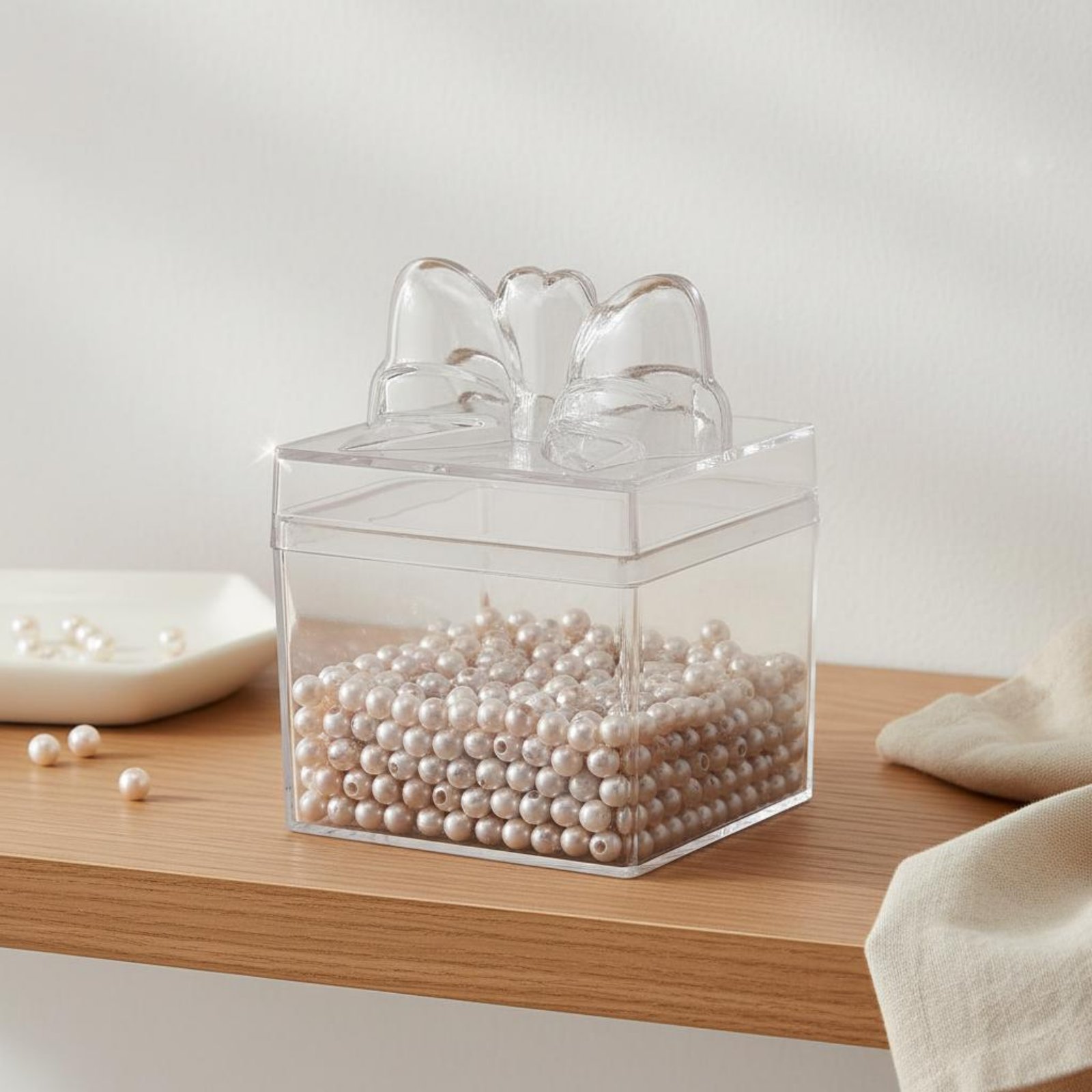 กล่องขนมพลาสติกใสพร้อมริบบิ้น  - Food Storage And Container บทวิจารณ์และราคา