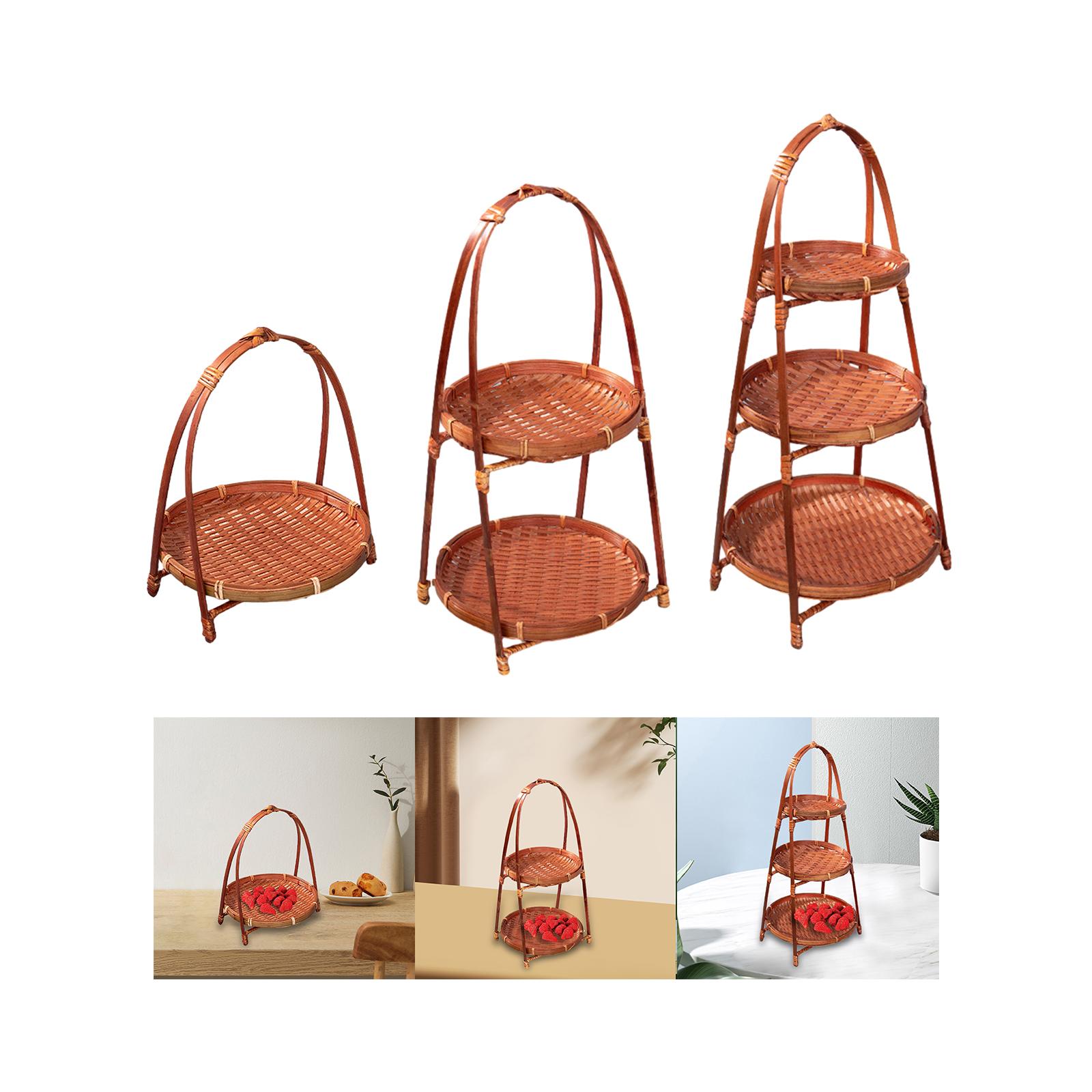 ตะกร้าผลไม้สานไม้ไผ่ ตะกร้าใส่ - Food Storage In Restaurant บทวิจารณ์และราคา