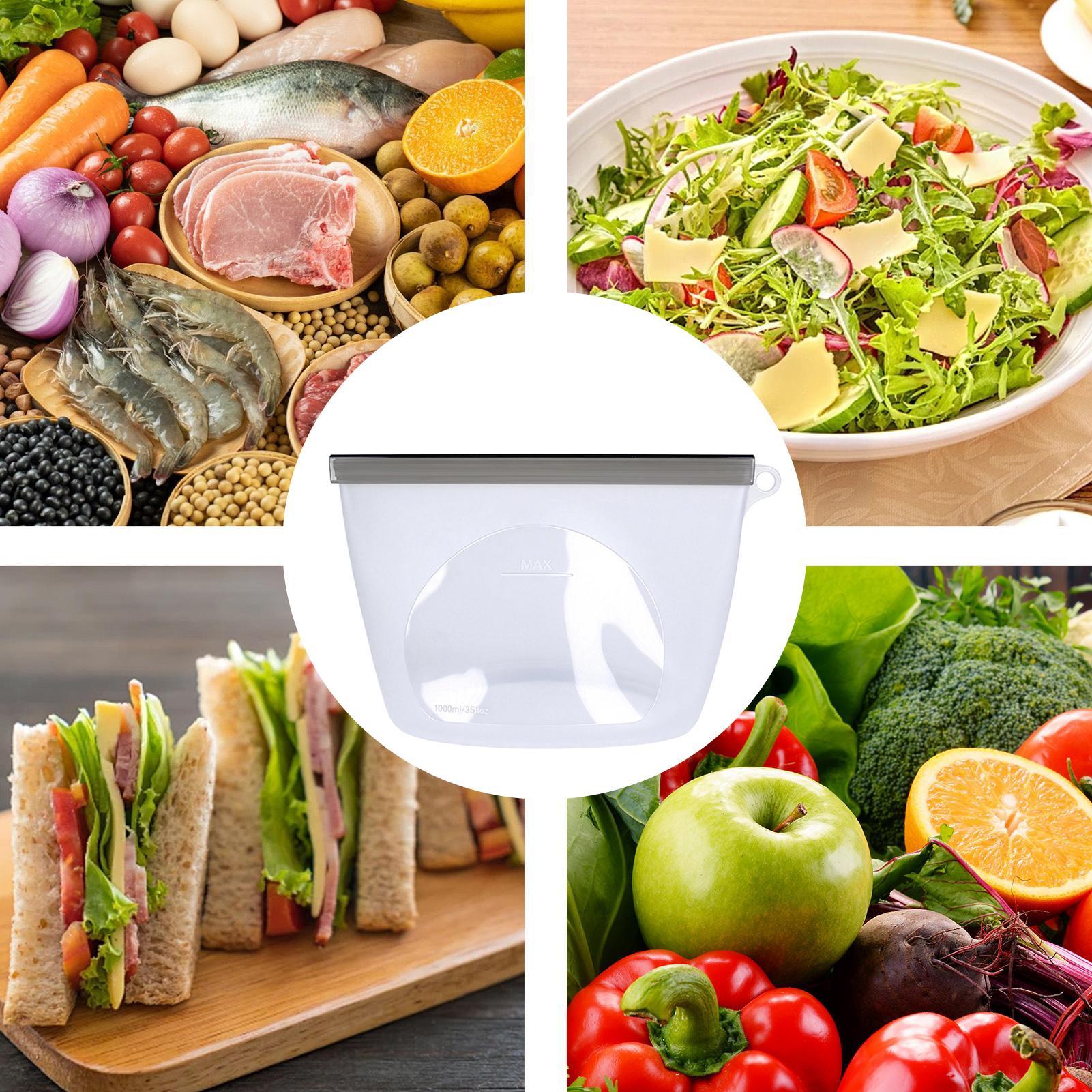 ถุงเก็บอาหารแบบใช้ซ้ำได้ ภาชนะ - Food Storage Ziploc Bags บทวิจารณ์และราคา