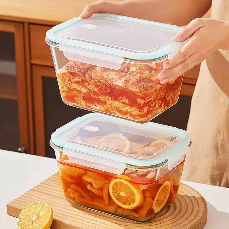 กล่องเก็บอาหารแก้วขนาดใหญ่พร้อ - Food Storage With Glass Lids บทวิจารณ์และราคา