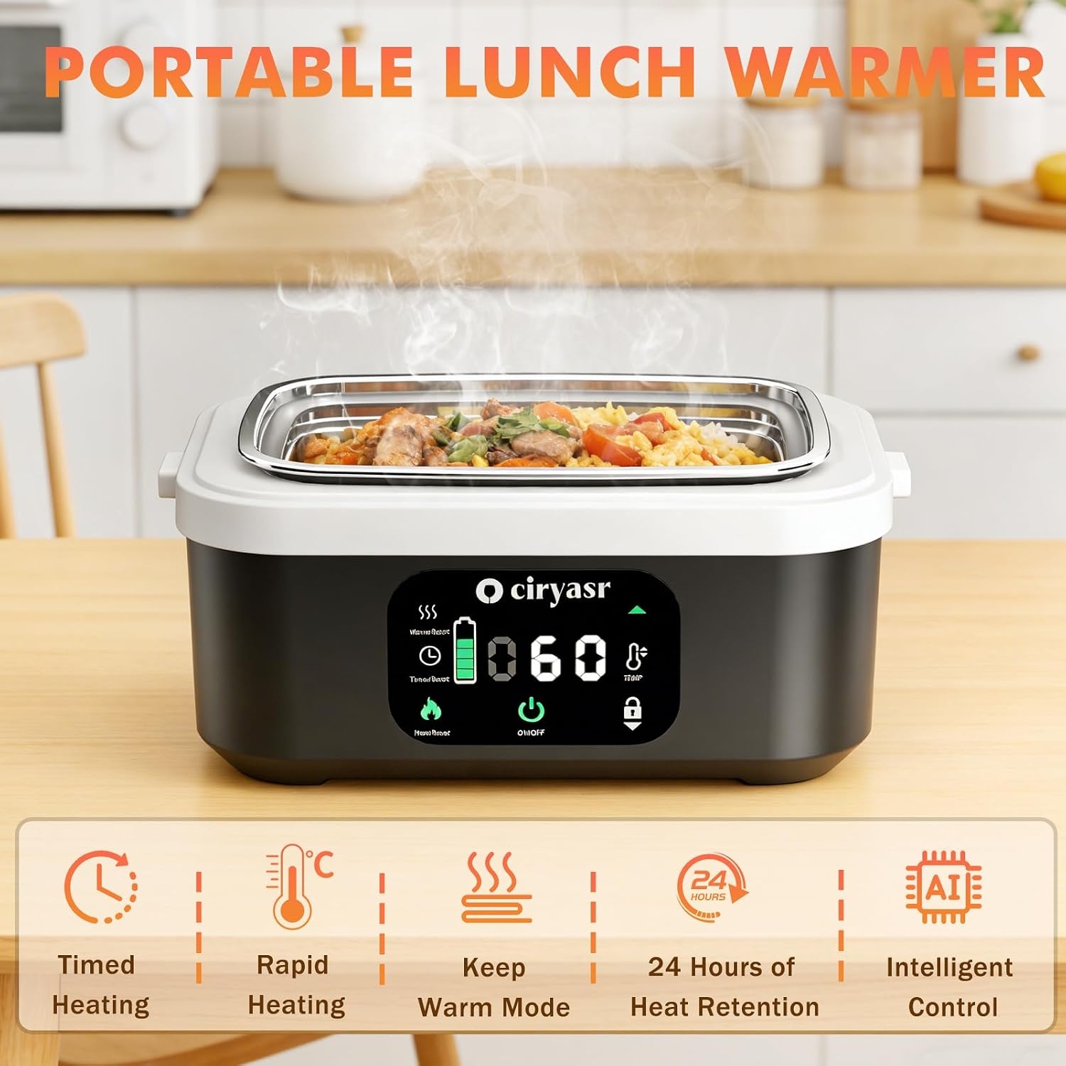 กล่องอาหารกลางวันไฟฟ้าทรงพลัง  - Food Storage Camping บทวิจารณ์และราคา