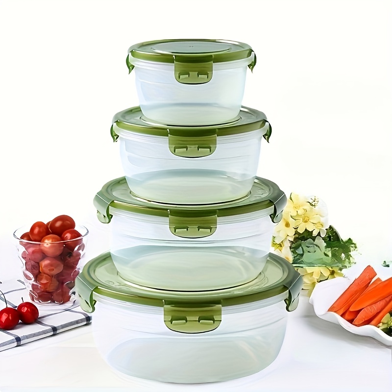 ภาชนะเก็บอาหารพลาสติก 4 ชิ้น ก - Food Storage Camping บทวิจารณ์และราคา