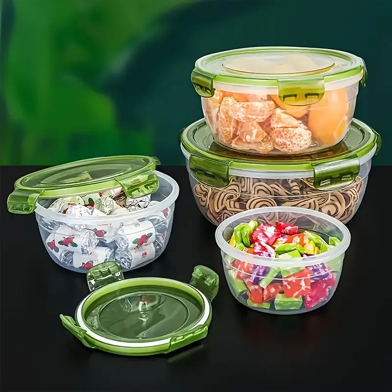 ภาชนะเก็บอาหารพลาสติก 4 ชิ้น ก - Food Storage Camping บทวิจารณ์และราคา
