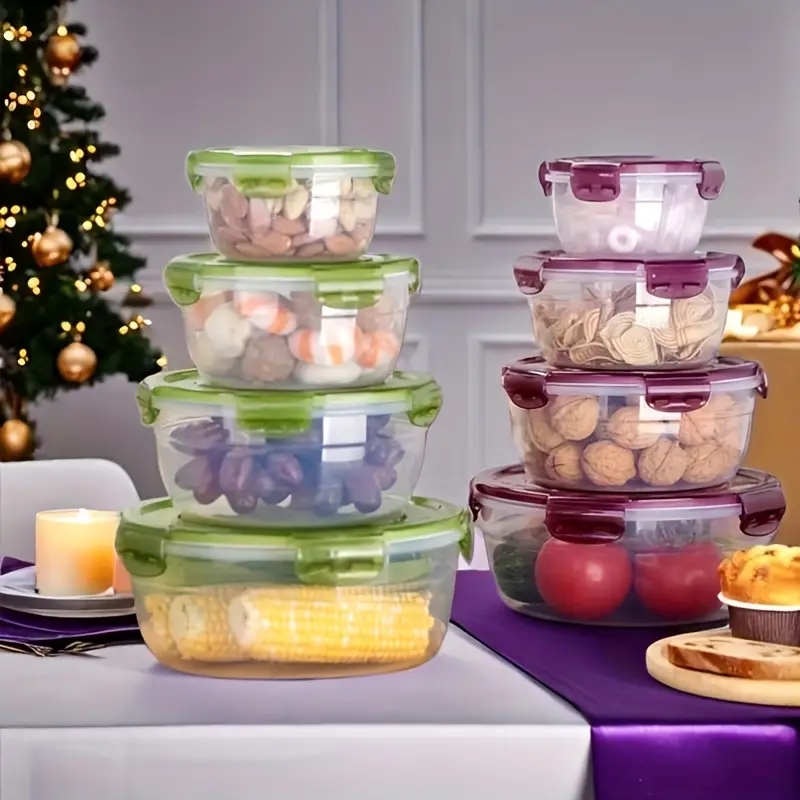 ภาชนะเก็บอาหารพลาสติก 4 ชิ้น ก - Food Storage Camping บทวิจารณ์และราคา