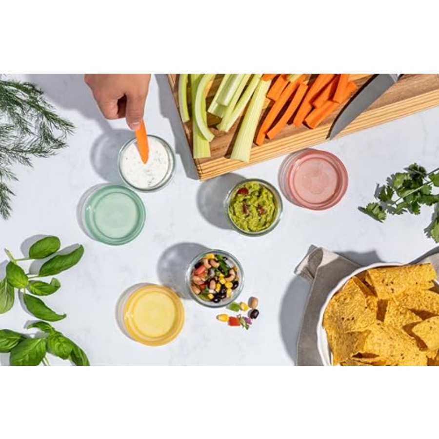 ชุดเตรียมอาหารแก้ว Color Lock  - Food Storage With Glass Lids บทวิจารณ์และราคา
