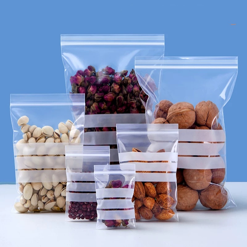 ถุงซิปล็อคใสพลาสติก PE 200 ชิ้ - Food Storage Ziploc Bags บทวิจารณ์และราคา