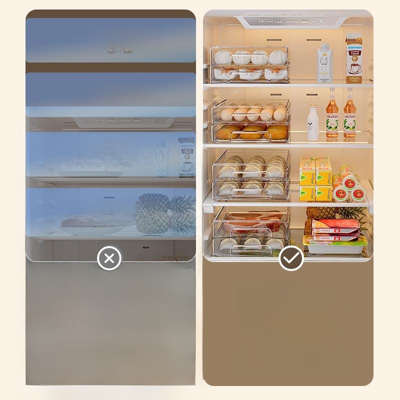 กล่องเก็บของในตู้เย็นแบบดึงออก - Food Storage Drawing บทวิจารณ์และราคา