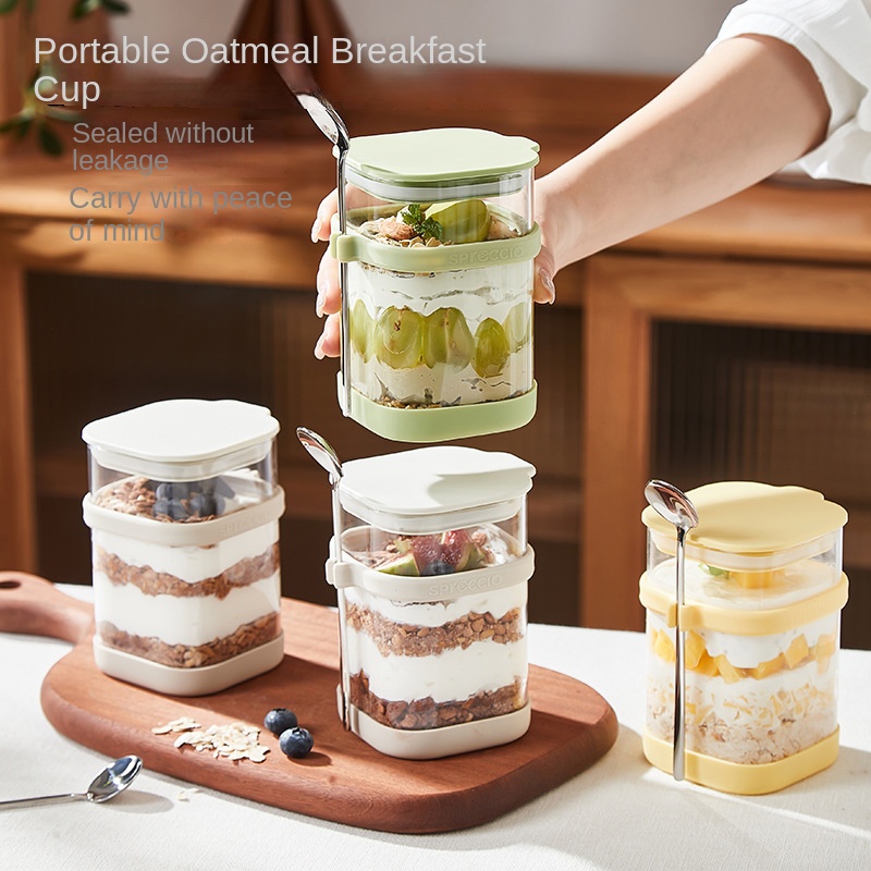 ถ้วยแก้วสำหรับโอ๊ตมีลแบบแช่ข้า - Food Storage Yogurt บทวิจารณ์และราคา