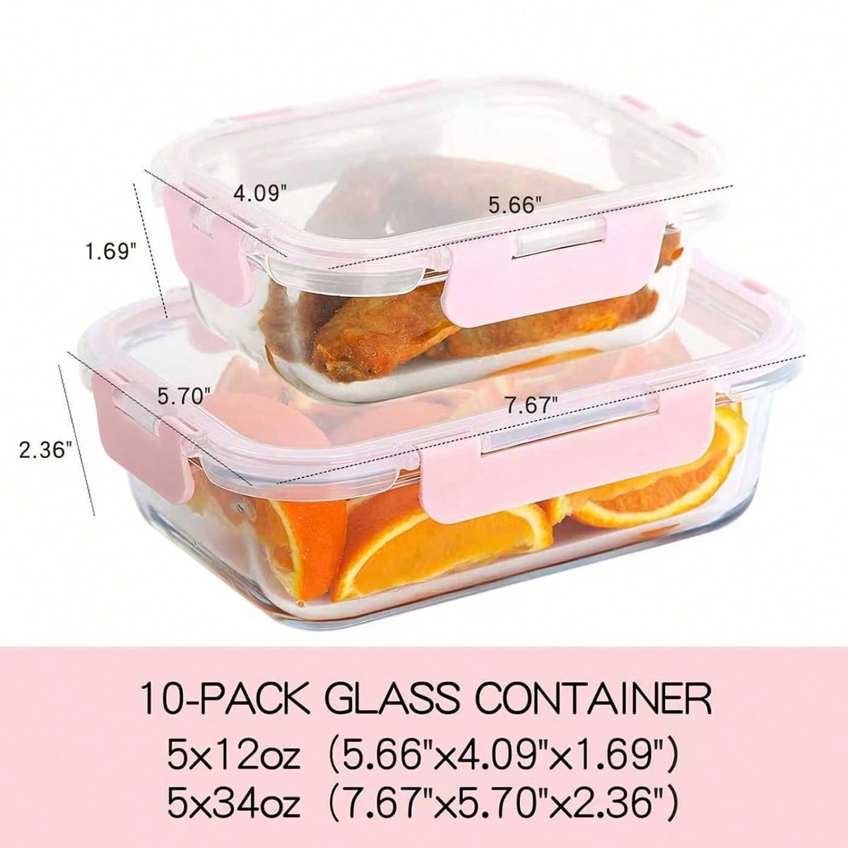 ชุดกล่องแก้วสำหรับเตรียมอาหาร  - Food Storage With Glass Lids บทวิจารณ์และราคา