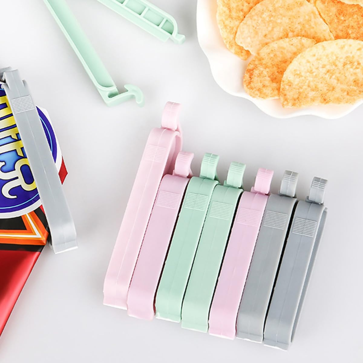 คลิปหนีบถุงพลาสติกหลากสี 12 ชิ - Food Storage Zip Bags บทวิจารณ์และราคา