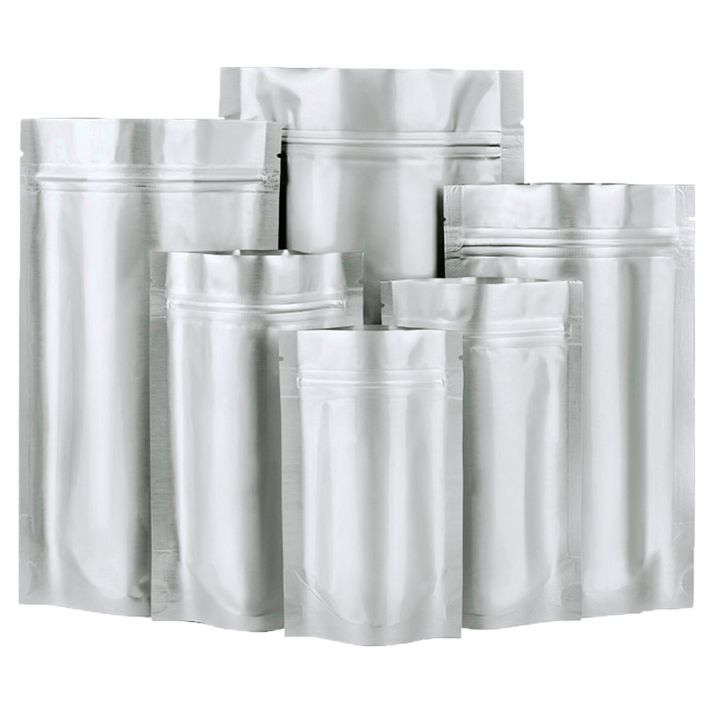 100 ชิ้น Silver Zip Lock Pure  - Food Storage Ziploc Bags บทวิจารณ์และราคา