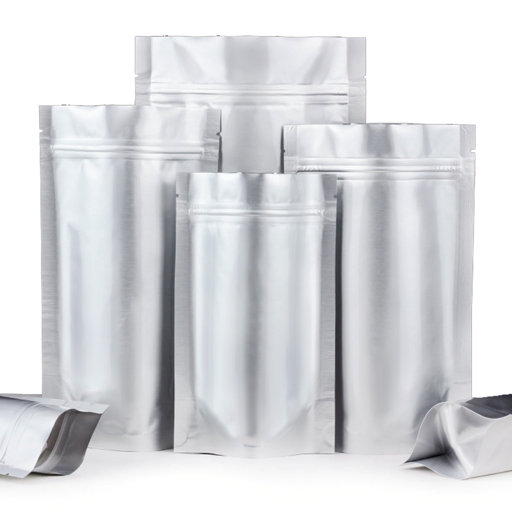 100 ชิ้น Silver Zip Lock Pure  - Food Storage Ziploc Bags บทวิจารณ์และราคา