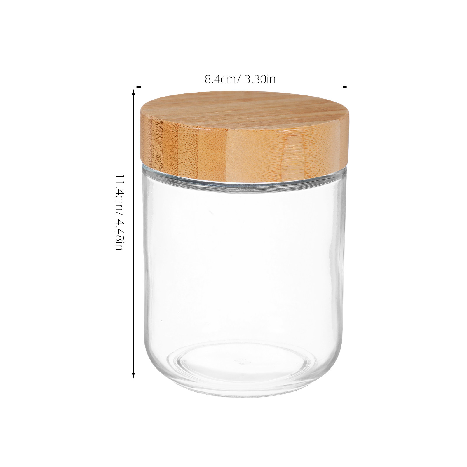 โหลแก้วใส 4 ชิ้น พร้อมฝาไม้ไผ่ - Food Storage With Glass Lids บทวิจารณ์และราคา