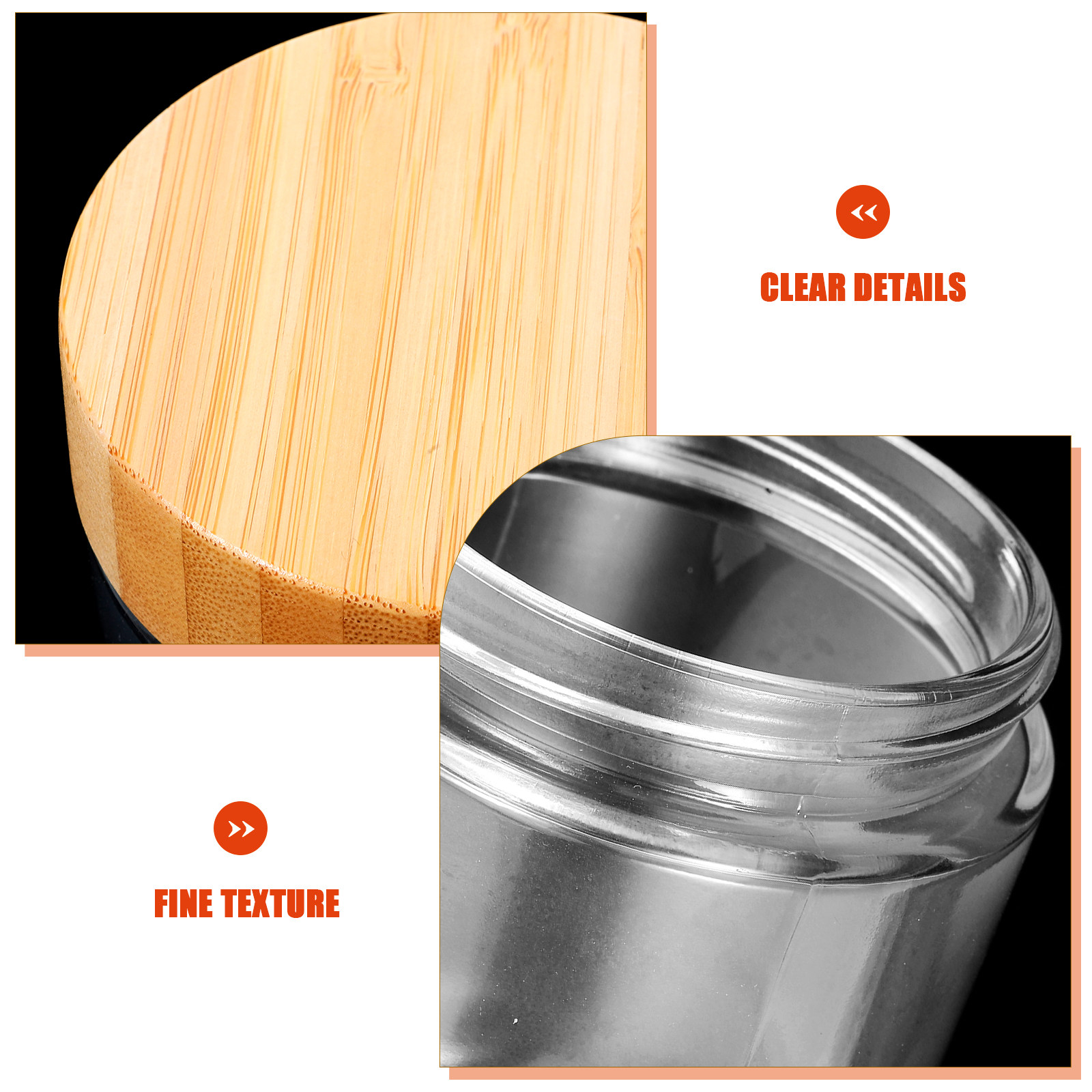 โหลแก้วใส 4 ชิ้น พร้อมฝาไม้ไผ่ - Food Storage With Glass Lids บทวิจารณ์และราคา