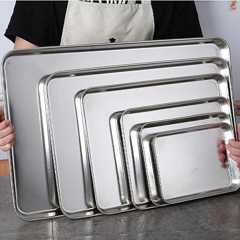 ถาดเสิร์ฟอาหารสแตนเลสทรงสี่เหล - Food Storage In Restaurant บทวิจารณ์และราคา