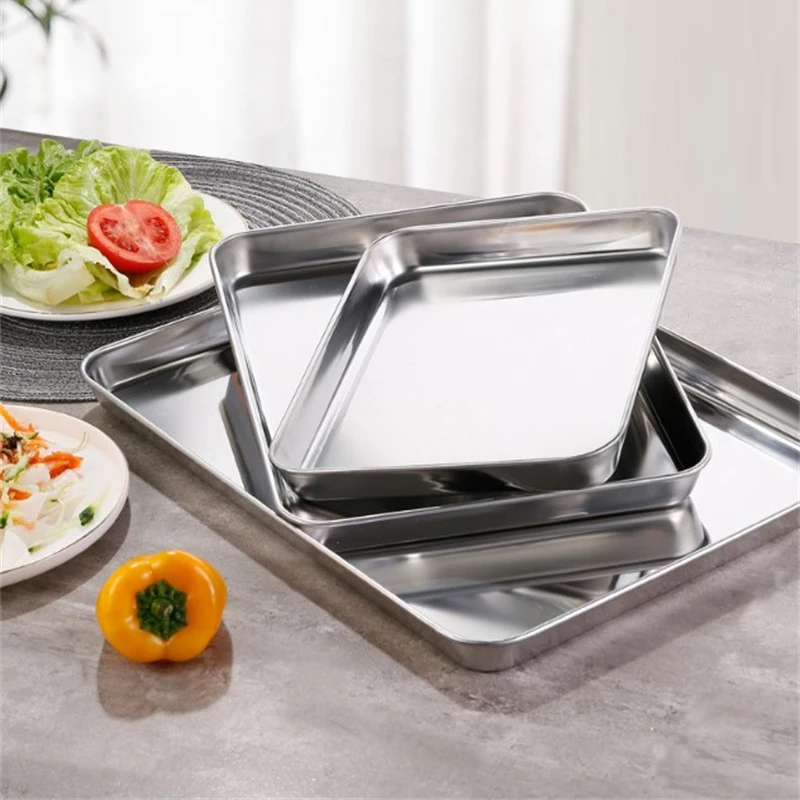 ถาดเสิร์ฟอาหารสแตนเลสทรงสี่เหล - Food Storage In Restaurant บทวิจารณ์และราคา