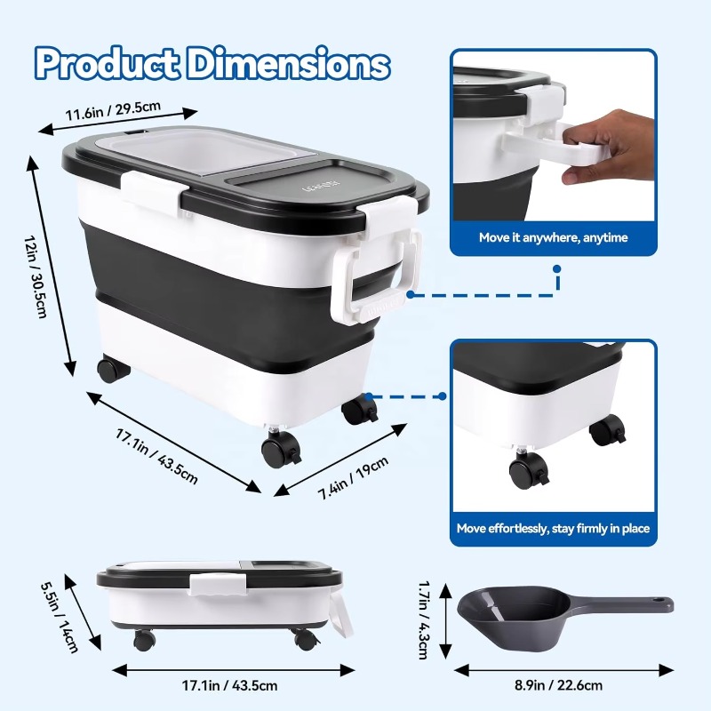 กล่องเก็บอาหารสุนัขขนาด 20-25  - Food Storage Dog บทวิจารณ์และราคา