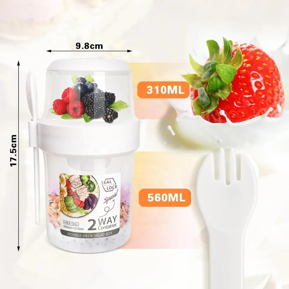 ถ้วยสลัดถ้วยอาหารเช้าแบบพกพาเก - Food Storage Yogurt บทวิจารณ์และราคา